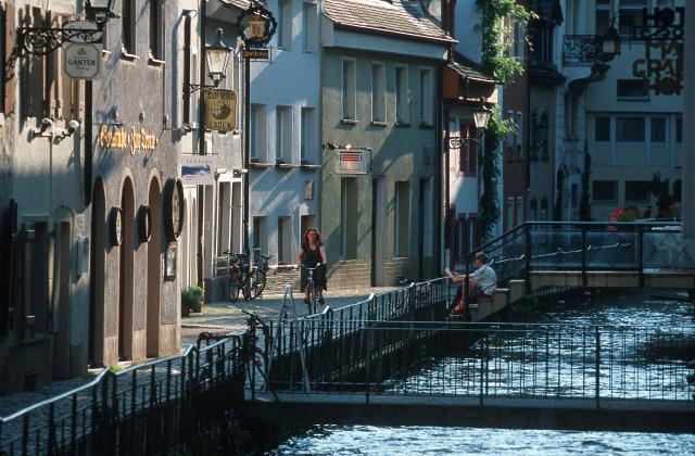 Typical alley of Freiburg